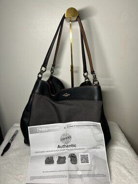 Coach Lexy Legacy Jacquard Shoulder Bag Like New with COA